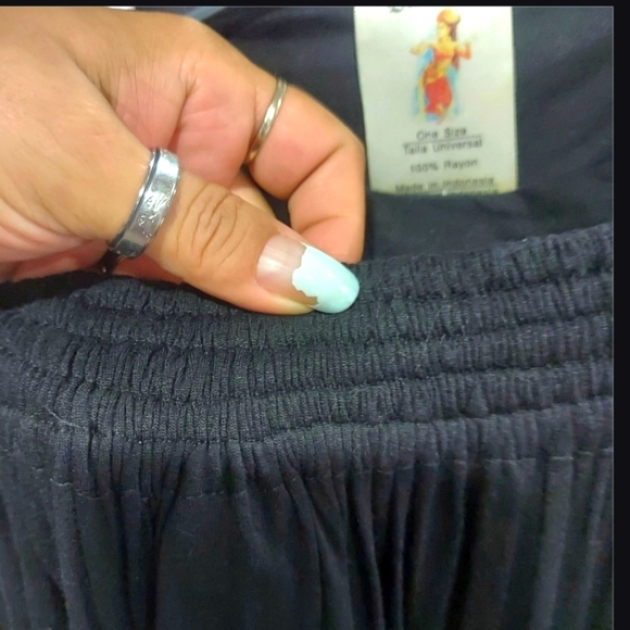 Vintage Bali Chic 2 Piece Embellished Gold Pearls Maxi Skirt Top Set OS - Picture 5 of 9